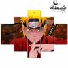 Japansk Anime Naruto 5 stykker plakat Lerretsmaling Naruto Scene Ansiktsveggkunst Moderne trykk For fans Stue Hjemmeinnredning