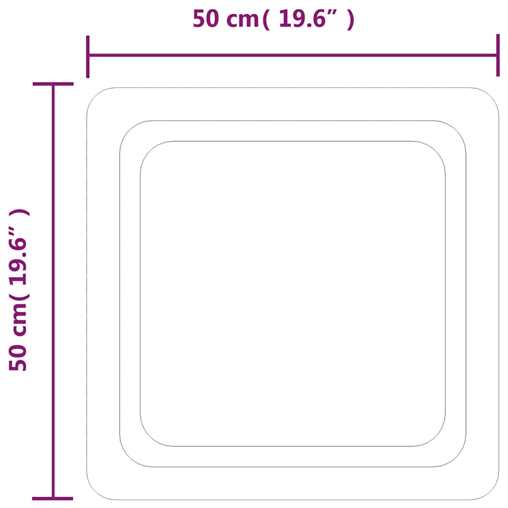 Vidaxl LED Bathroom Mirror, 50X50 Cm