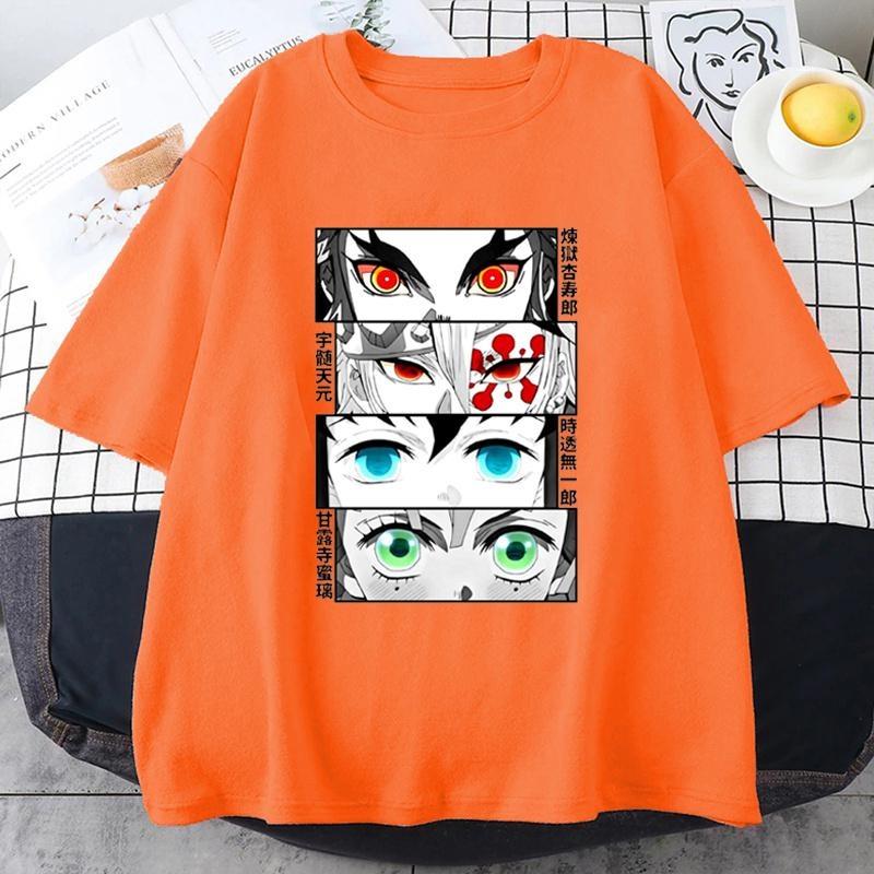 Summer New Anime Graphic Printed T-shirt Unisex Fashion Casual Round Neck Loose Short Sleeve Tees