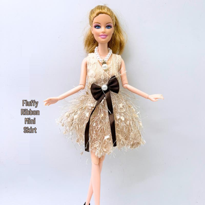 Multicolored Mini Mesh Skirt for 29cm Dolls - Babi Wedding Dress, Short Dress-Up Skirt for Toy Girls