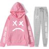 Autumn Winter Lil Peep "The Peep Show" Graphic Printed Hoodies Sweatpants Set Fashionable Casual Warm Sports Long Sleeved Pants Men's Sport Wear