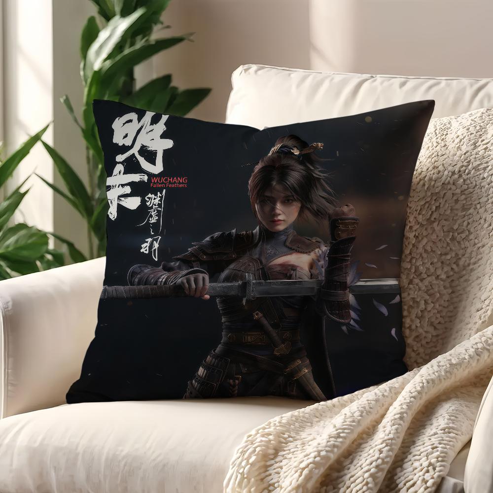 W-WUCHANG Fallen Feathers Cushion Cover For Pillow Sofa Printing Decoration Room Home Office Coffee Shop Car Nordic Simplicity