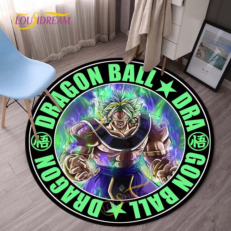 Kulatý kreslený japonský prvek domácí umění měkký protiskluzový koberec počítačová židle dětská herní podložka podlahová rohož dekorativní koberec