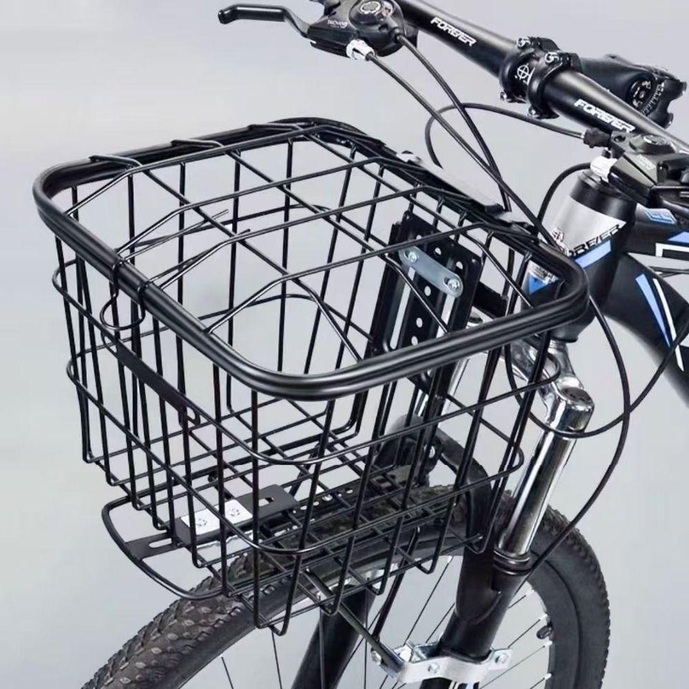 Easy To Install Bicycle Rear Basket Metal Backpack Storage Children's Folding Bike Accessories