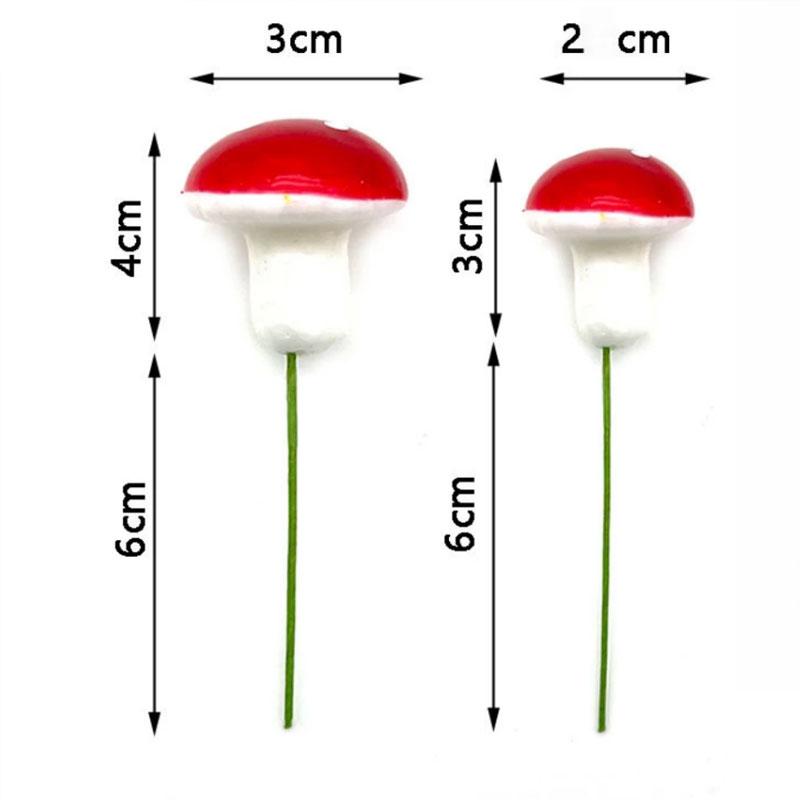 20PCS Colorful Artificial Mini Mushroom Model Fairy Garden Plant Action Figure Craft Decor for DIY Micro Decorations Supplies
