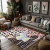 Unique Persian Carpet Pattern Area Rug Non-Slip Floor Mat Home Decor Living Room Entrance Doormat Modern Abstract Design Stylish