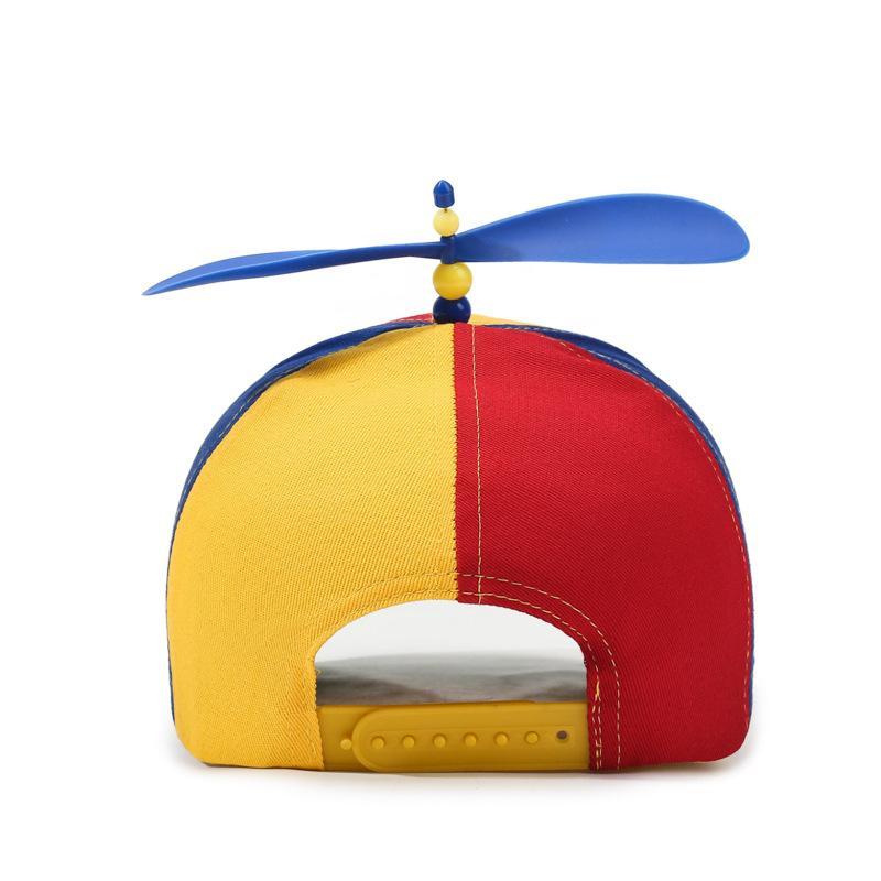 Fun Propeller Baseball Cap Fashion Color Block Bamboo Dragonfly Design Spring Autumn Breathable Hat for Hiking Cycling Use