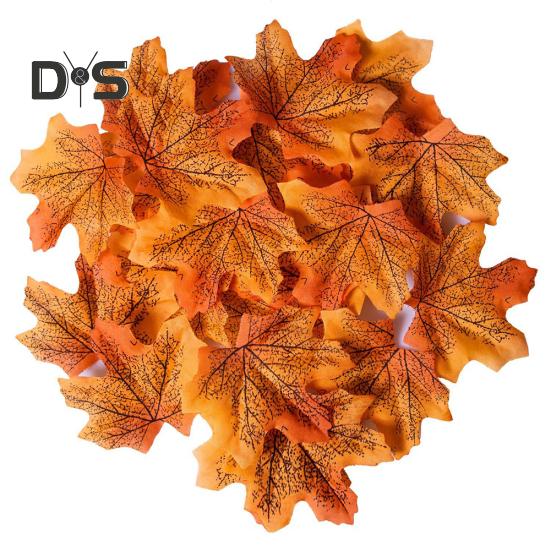 50 Uds. Hoja de arce Artificial de simulación de 8cm