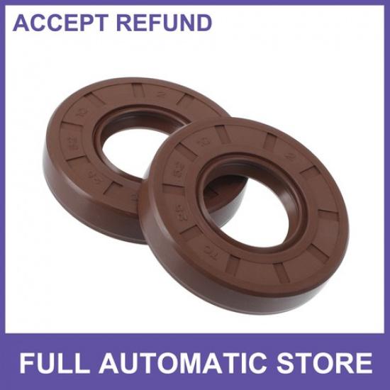 Маслосъемное уплотнительное кольцо Сальник для вращающегося вала FKM Резина 25x52x10мм Коричневый 2 шт Новый