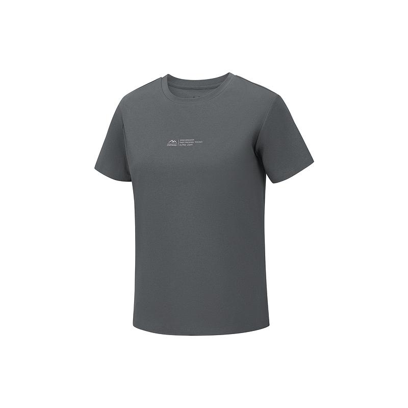Skechers Solid Color Breathable Knitted Comfortable Regular T-Shirt Women tops P226W065-013P S
