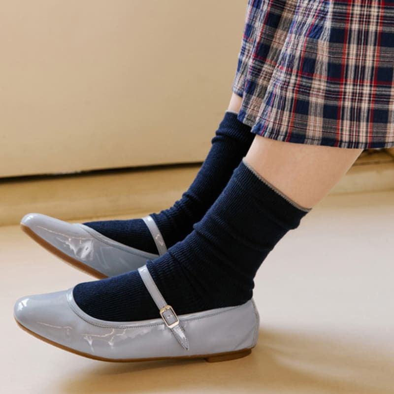 SOCKS APPEAL Rib Plain Navy