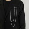 Men Brooch Long Chain - High-end Fine Workmanship, Match Clothes, Luxury Polished Coat Collar Pin