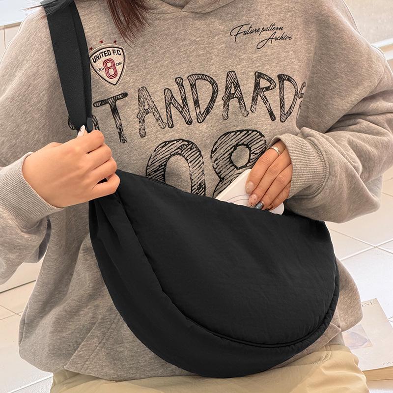 New Multi- Versatile Casual Dumpling Bag Women's Nylon Portable Shoulder Bag Simple Student Crossbody Bags