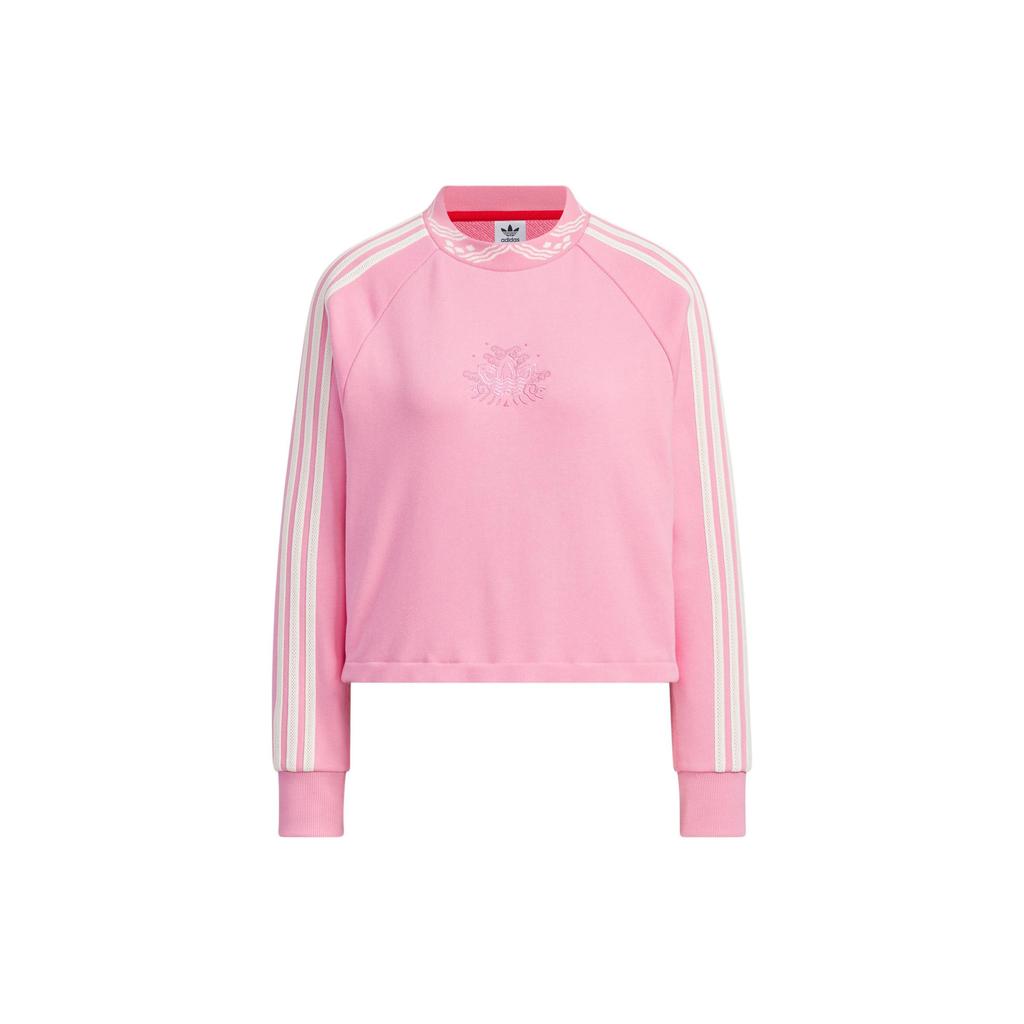 Adidas Originals X Feifei Ruan Classic Three-Stripe Crewneck Sweatshirt Women Tops Pink IX4229