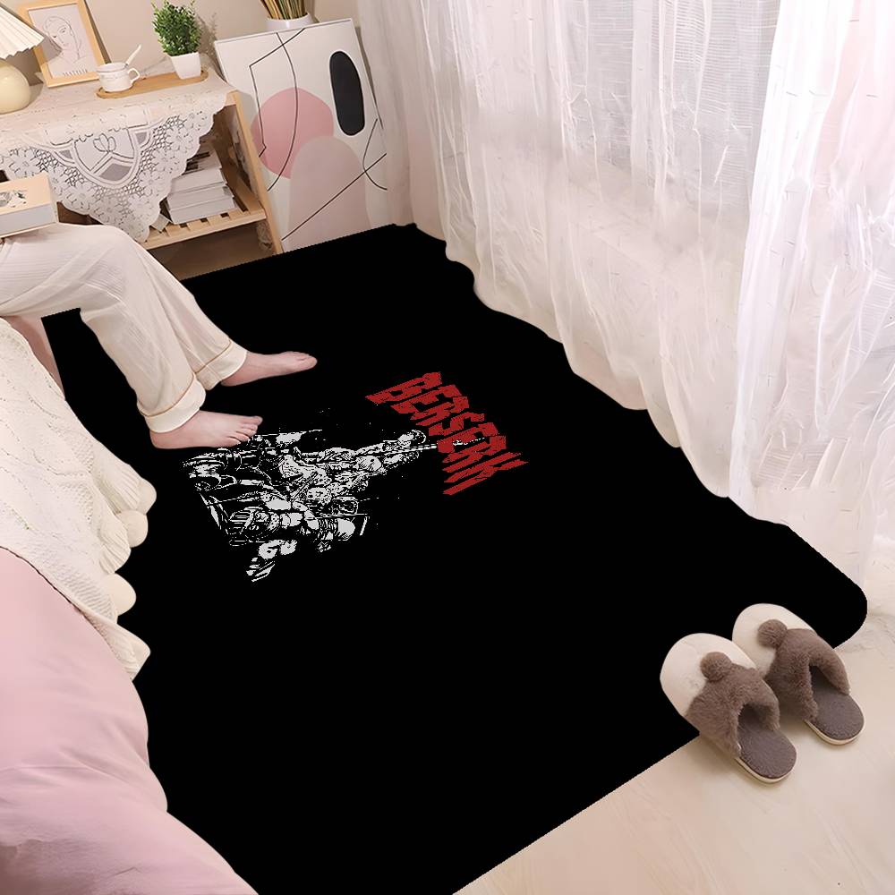 Berserk Guts Alfombra de Piso Anime Estilo Nórdico Felpudo para el Hogar Alfombras para Baño-Inodoro Alfombra Decorativa para Dormitorio Hotel