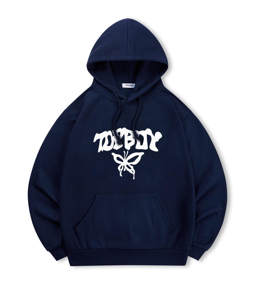 [Non-Fleece Or Fleece-Lined] Fly Print Hooded Sweatshirt (Type C)