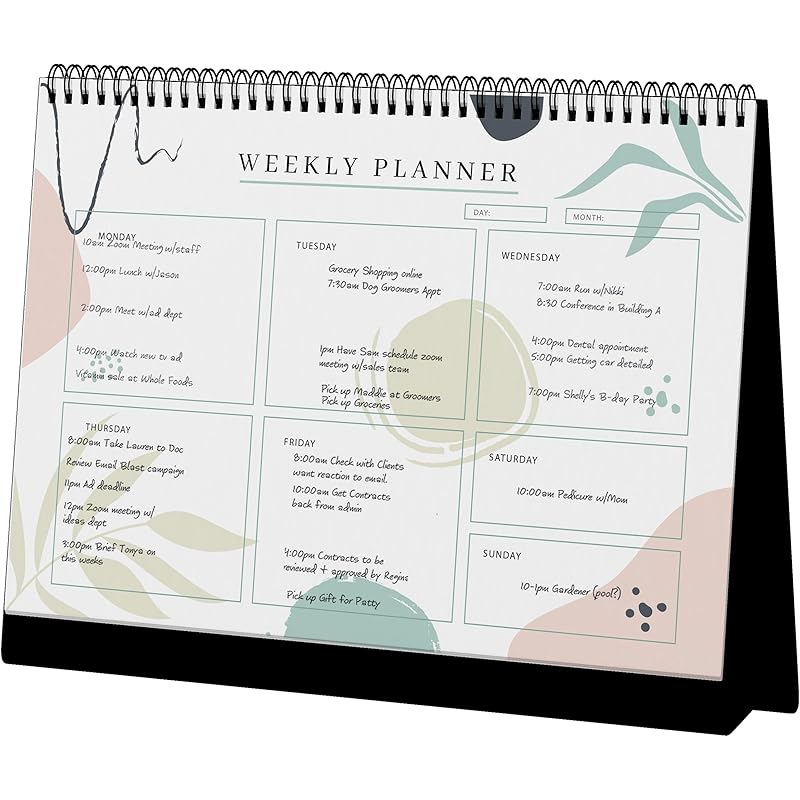 

Accuprints Weekly Dashboard Planner | 120 Gsm | 52 Undated Weekly Sheets | Productivity Planner Wiro Bound, 18 X 24 Cm O