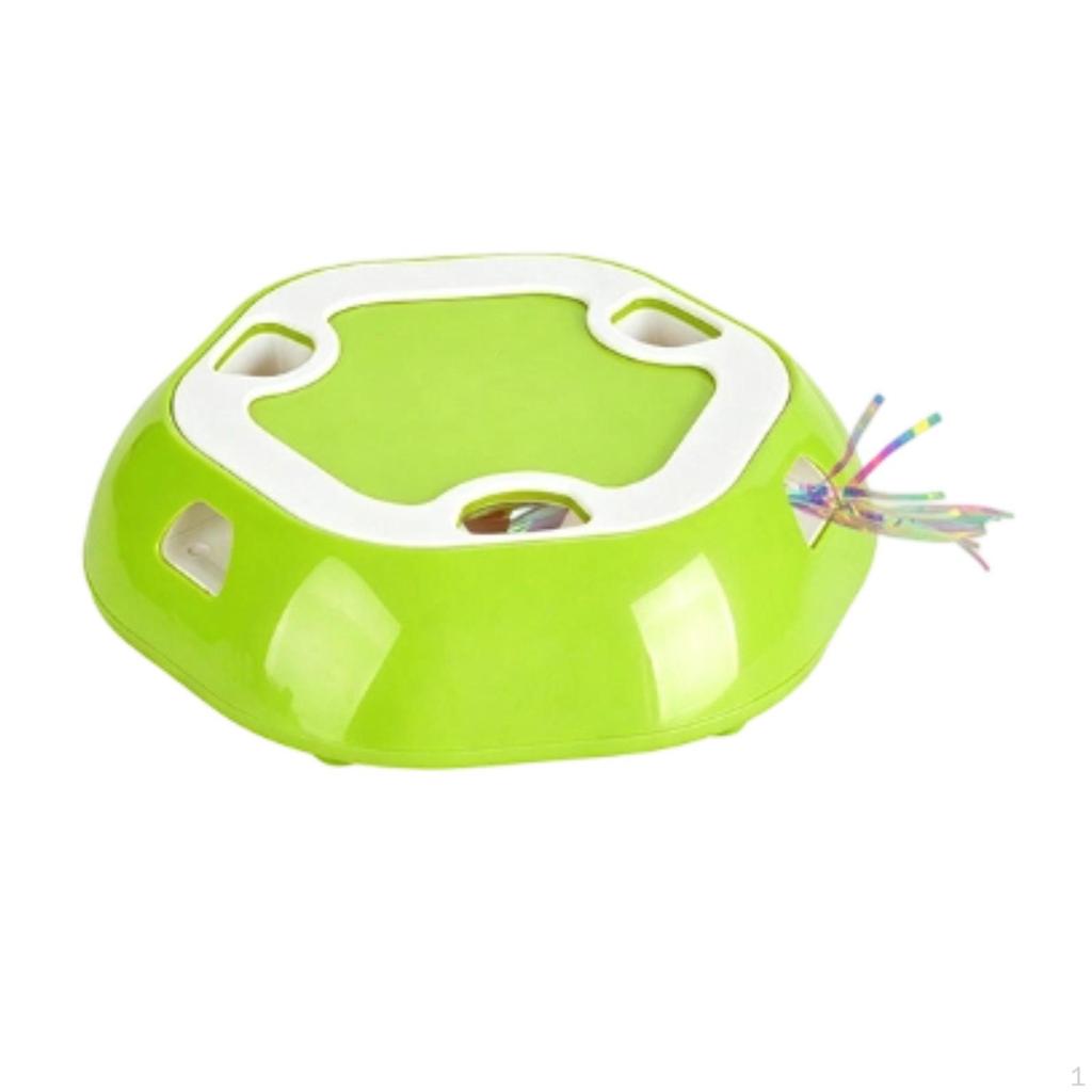 Indoor Interactive Cat Toy | Multiple Play Openings, with Streamers, for Apartments Orange
