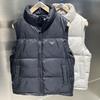 Trendy Stand-Collar Down Vest for Men, Autumn and Winter, Simple Thickened Warm Vest Jacket