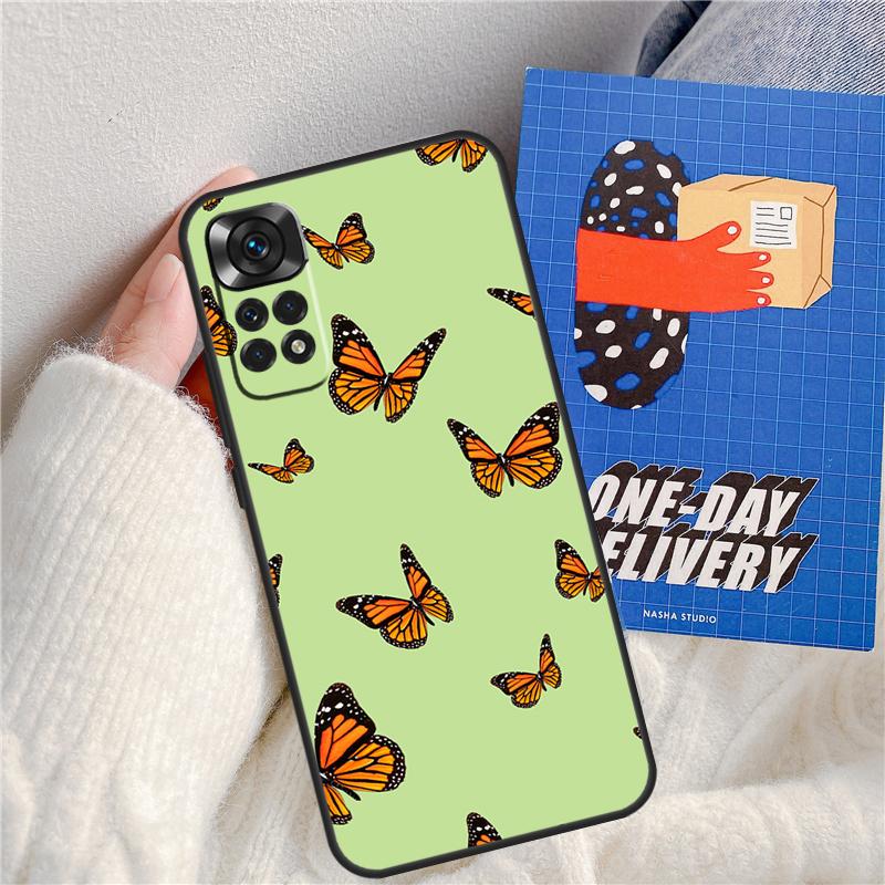 Cute Aesthetic Butterfly Funda For Xiaomi Redmi 14C 10C 12C 13C Redmi Note 13 Pro 9 10 11 12 10S 11S 12S 14 Pro Case