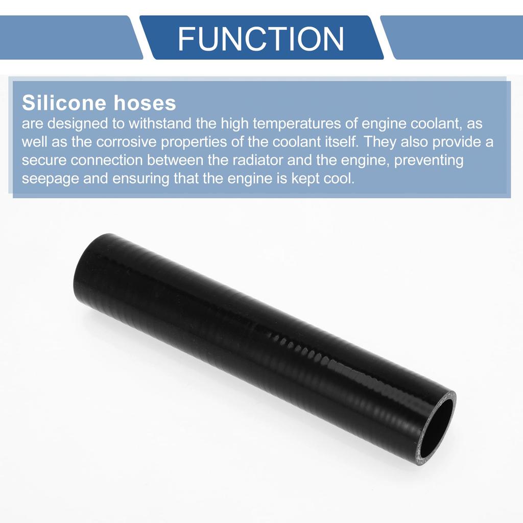 X AUTOHAUX Silicone Hose, Silicone Tube, Intercooler, Turbo, Intake Pipe, Ragator Hose, Black, Length