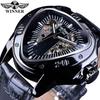 WINNER Steampunk – montre-bracelet mécanique automatique pour hommes, Triangle, squelette doré, mouvement mystérieux, marque de luxe