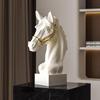 Pre-owned Resin Horse Head Figurine for Elegant Home or Office Display