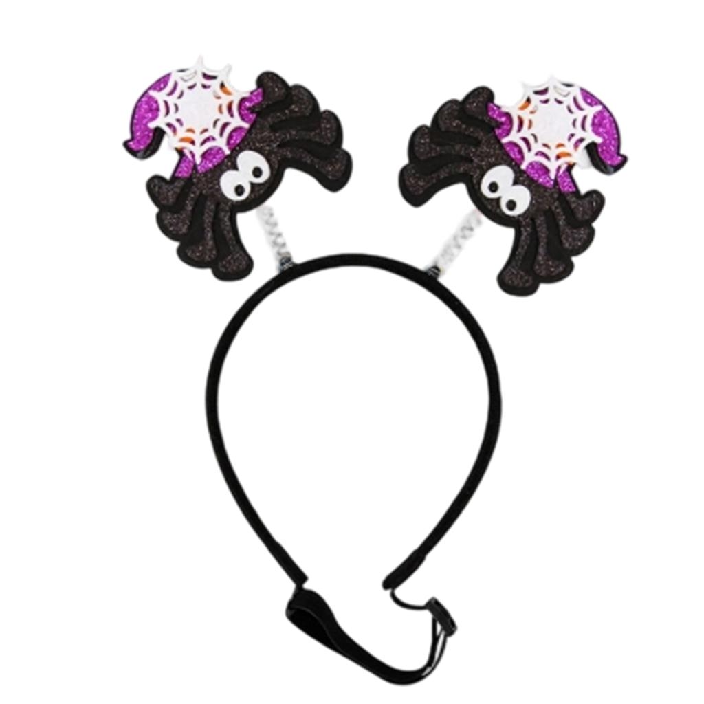 Halloween Party Headband for Pets Adjustable Halloween Pet Hair Clip Headband with Ghost and Spider Decorations for Cats and Dogs