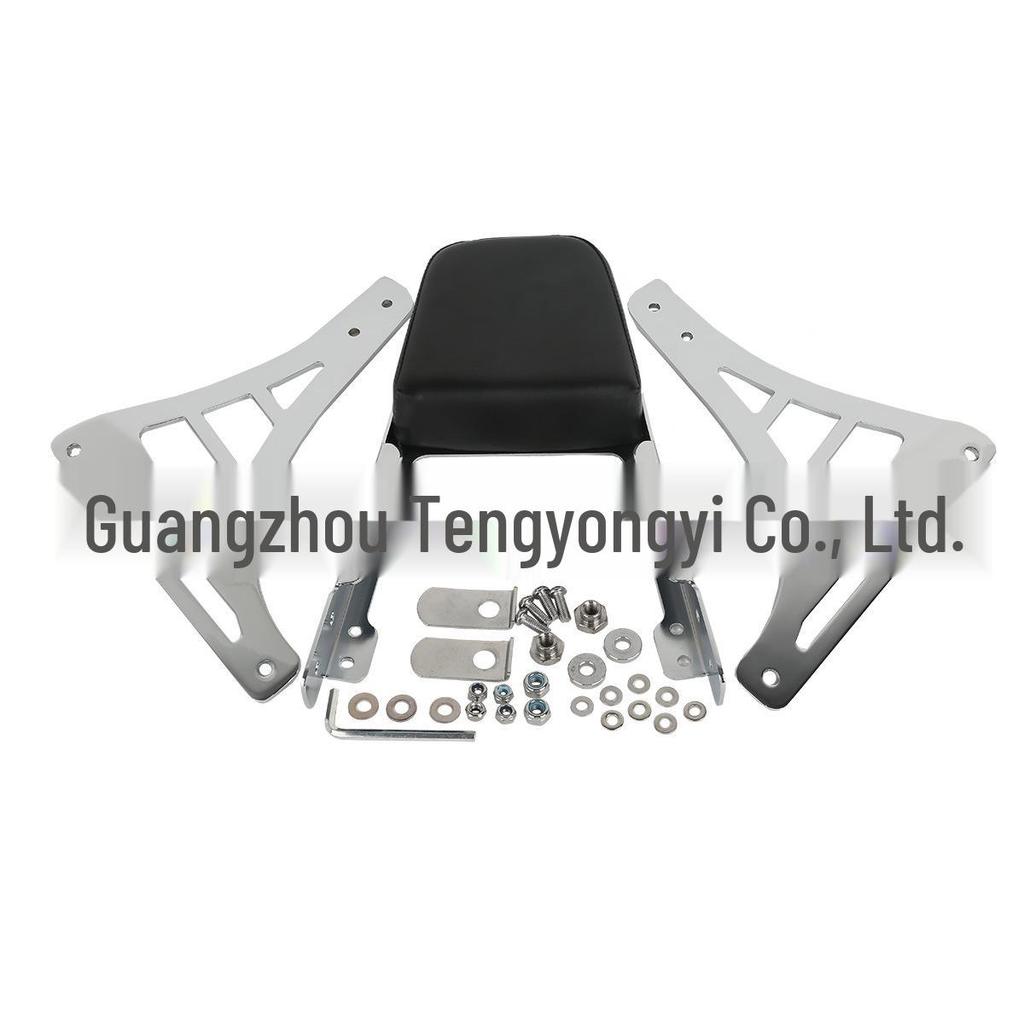 Stainless Steel & Faux Leather Motorcycle Backrest MT141 with Electroplated Bracket