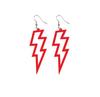 Acryl Hohl Blitz Ohrstecker Minimalistischer Punk Stil Modeschmuck für Damen & Mädchen