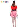 Vibrant Cosplay Red Dress For Women Inspired By Caribbean Pirate Events Theme