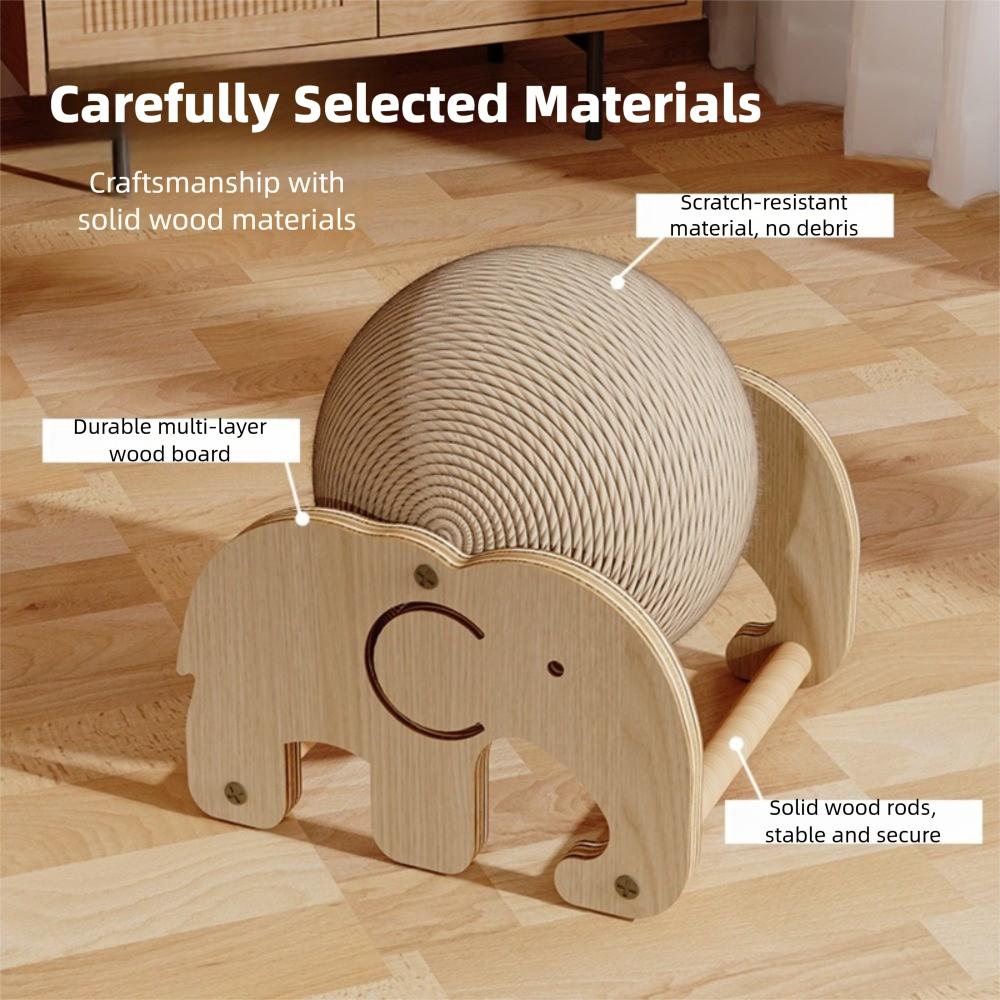 Cute Cats Scratcher Elephant Shape Cat Chew Toys Pet Supplies Cat Scratching Ball Toy  Pet Playtime