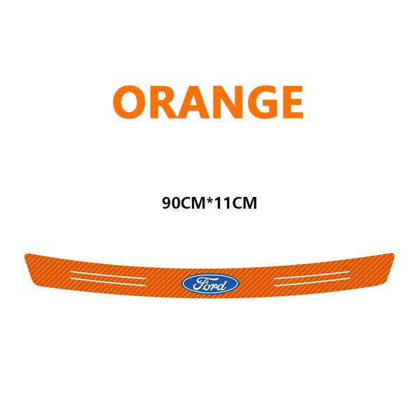 Car Carbon Fiber Trunk Tail Bumper Protector Sticker Accessory For Ford Ranger Focus Kuga Mustang ST Transit Mondeo Fusion Fiest