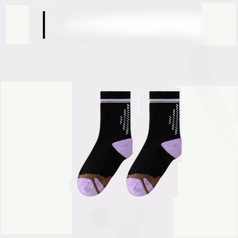 

Женские весенне-летние профессиональные беговые скакалки для фитнеса, йоги, для похудения ног, компрессионные носки-гольфы 1 pair чёрный