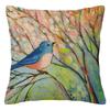 Branch Bird Flower Linen Pillowcase Sofa Cushion Cover Home Decoration Can Be Customized for You 40x40 50x50 60x60 45x45