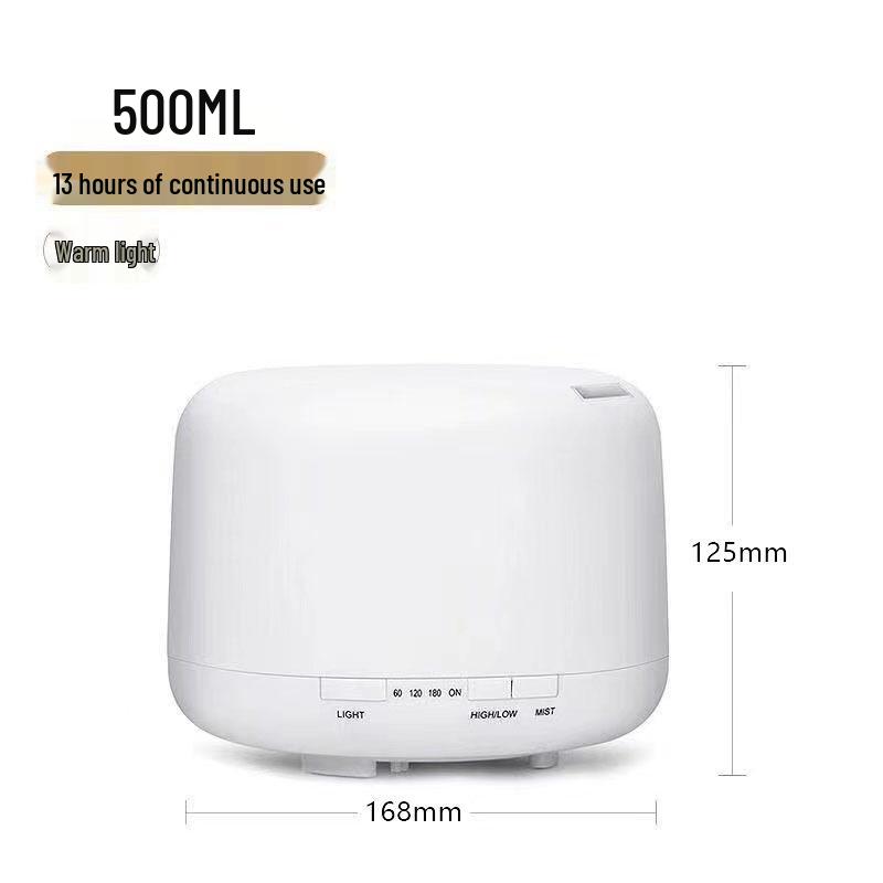 500ML Ultrasonic Air Humidifier & Aroma Diffuser - Muji Style, USB, Large Capacity