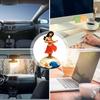 Cartoon Automotive Trim Tabletop Ornaments Hawaiian Girl Dashboard Doll Figurine For Car interior Home Office Desk Bedroom