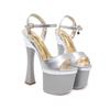 Fish Toe Platfrom High Nightclub Super Sandals Women's Work Catwalk Pole Dance Shoes Crystal Bottom Platform LFD