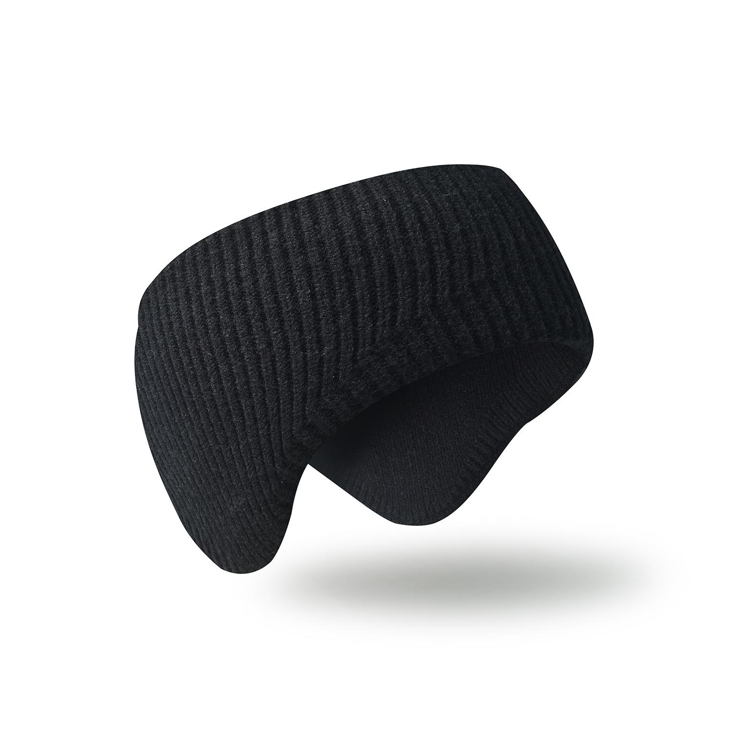 

Вязаная спортивная повязка на голову Мужская летняя защита лба Теплая шерстяная повязка для волос Маска для беременных Ветрозащитный платок Женская повязка на голову чёрный