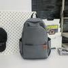 Women Solid Color Backpack Men's Backpack Lightweight Travel Computer Bag Student Schoolbag