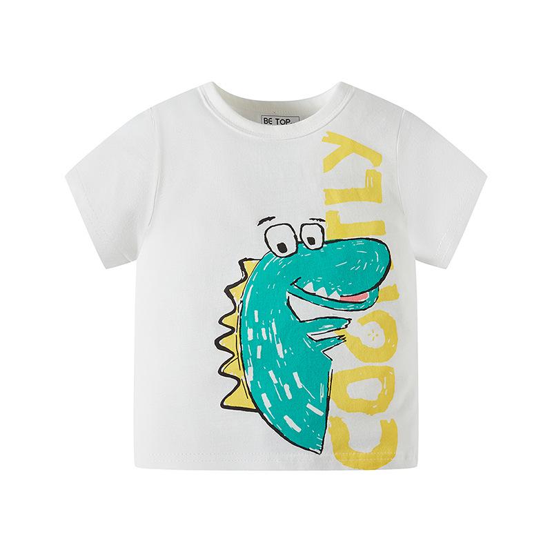 Betop Kids' Cotton Dinosaur T-Shirt - 2025 Summer Collection