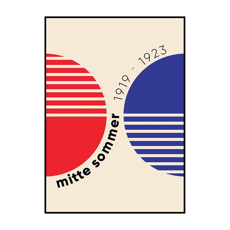 Bauhaus Exhibition Poster Minimalist Interior Canvas Painting Vintage Modern Print Wall Art Picture for Room Home Decoration