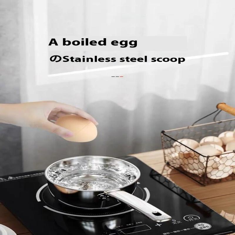 Stainless Steel Water Scoops Multipurpose Hanging Soup Ladle Wooden Handle Large Capacity Water Spoon Kitchen Cooking