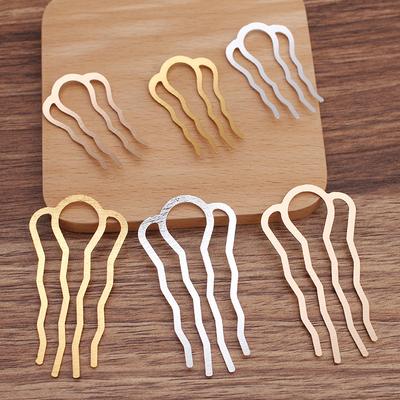 5pcs DIY Alloy Hair Comb Hairpin Hair Sticks Pins Base Bridal Headwear for Women Wedding Hair Jewelry Making Accessories