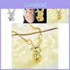 Charming Titanium Steel Money Rabbit Pendant Necklace For Women Gift In Gold