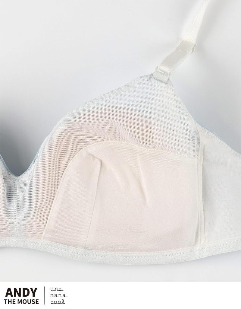 Unnanacool Wireless Comfortable and Design with Mouse Wireless BU Bra, Beautiful, High-Arm [Collaboration ANDY], Bra, BUN122, Women's,