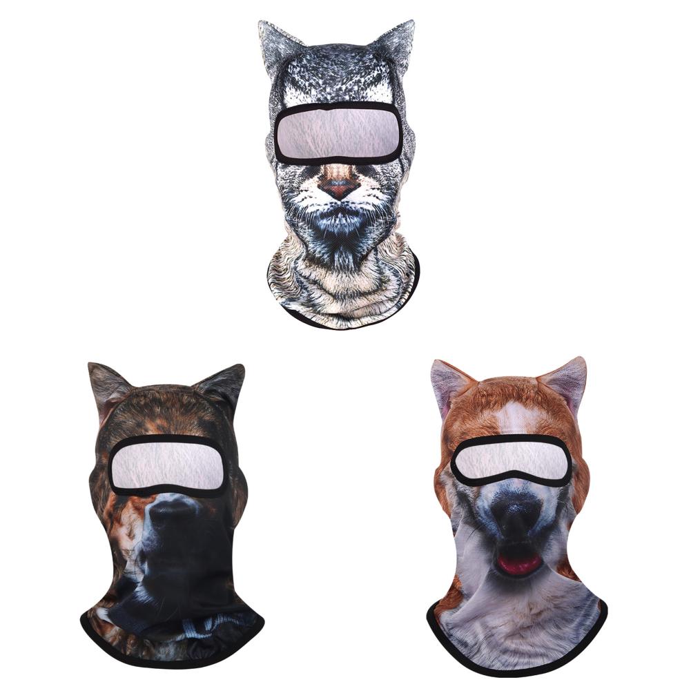 5/1 Stück 3D Stehohren Tier Sturmhaube Gesichtsmaske für Musikfestivals Raves Ski Cosplay Party Outdoor Sonnenschutz Sturmhaube Hut