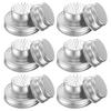 6 Peças Tampas Agitadoras para Frascos Mason Tampas Aço Inoxidável Tampa Agitadora com Junta de Vedação em Silicone Tampa Agitadora para Frasco de Vidro para Especiarias Coquetel