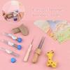 34Pcs/Set Wooden Handle Felting Needles with Bottle Wool Felting Needles Kit  Needle Felting Tools