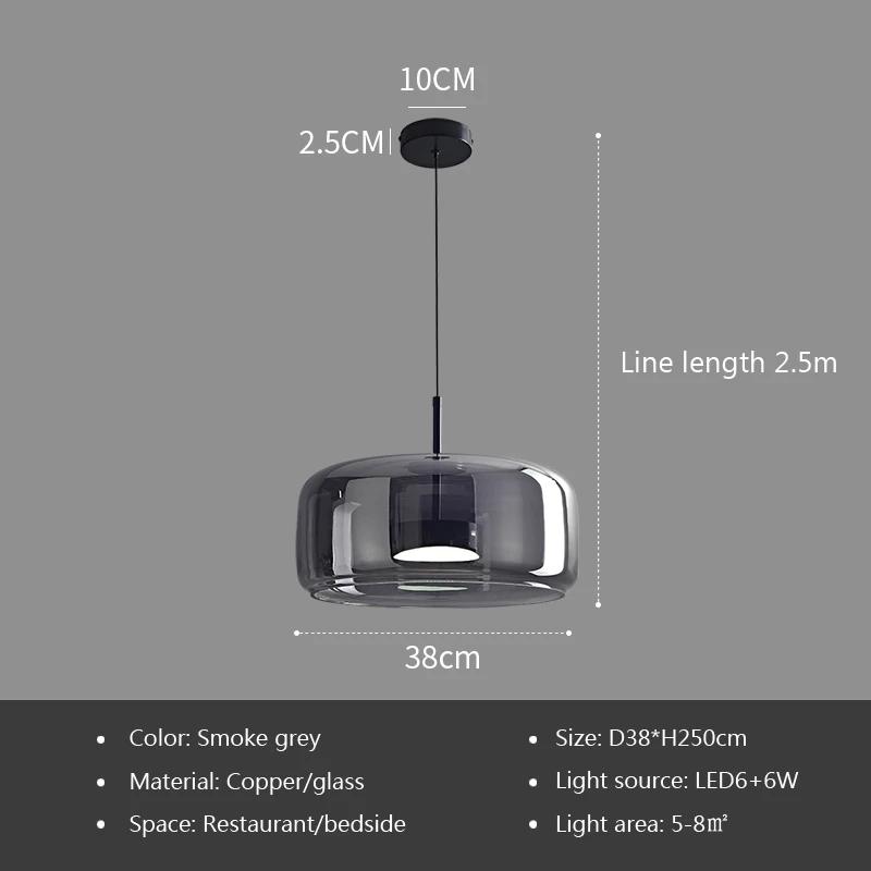 Glass Pendant Light light luxury pendant Lamp Deco Nordic Led Hanging Light Fixtures Bedroom Modern Luminaire Suspension lamp